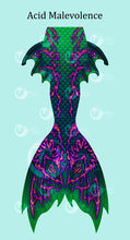 Load image into Gallery viewer, Acid Malevolence swimmable mermaid tail