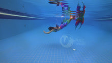 Load and play video in Gallery viewer, Rainbow Mayhem swimmable mermaid tail
