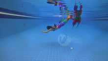Load and play video in Gallery viewer, Rainbow Mayhem swimmable mermaid tail