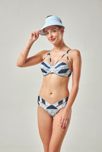 Load image into Gallery viewer, Monochrome Cardinal balconette swim top