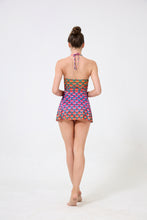 Load image into Gallery viewer, Scale Print Mini Halter Dress