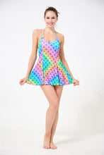 Load image into Gallery viewer, Scale Print Mini Halter Dress