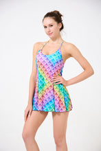 Load image into Gallery viewer, Scale Print Mini Halter Dress