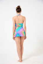 Load image into Gallery viewer, Scale Print Mini Halter Dress