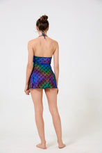 Load image into Gallery viewer, Scale Print Mini Halter Dress