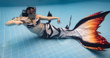 Load image into Gallery viewer, Monochrome Cardinal swimmable mermaid tail
