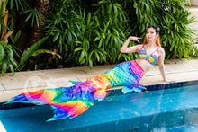Load image into Gallery viewer, Rainbow Mayhem swimmable mermaid tail