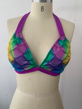 Load image into Gallery viewer, Rainbow Mayhem triangle bikini top