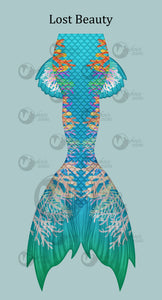 Lost Beauty swimmable mermaid tail