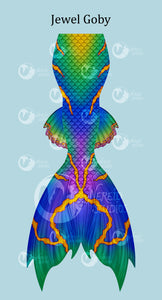 Jewel Goby swimmable mermaid tail [NEW FABRIC]