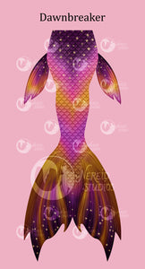 Dawnbreaker swimmable mermaid tail [NEW FABRIC]