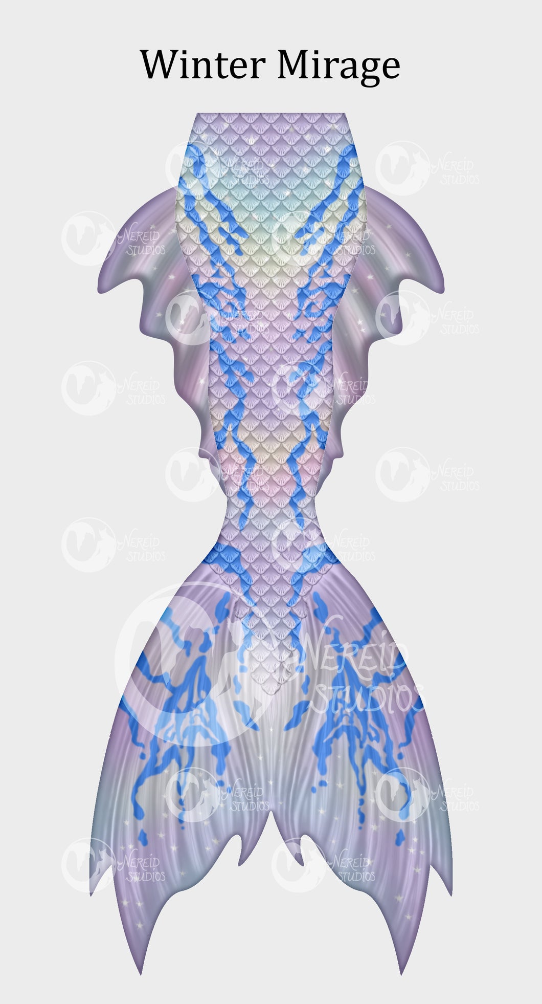 Winter Mirage swimmable mermaid tail [NEW FABRIC]