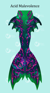 Acid Malevolence swimmable mermaid tail