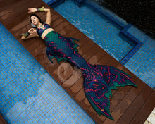 Load image into Gallery viewer, Acid Malevolence swimmable mermaid tail

