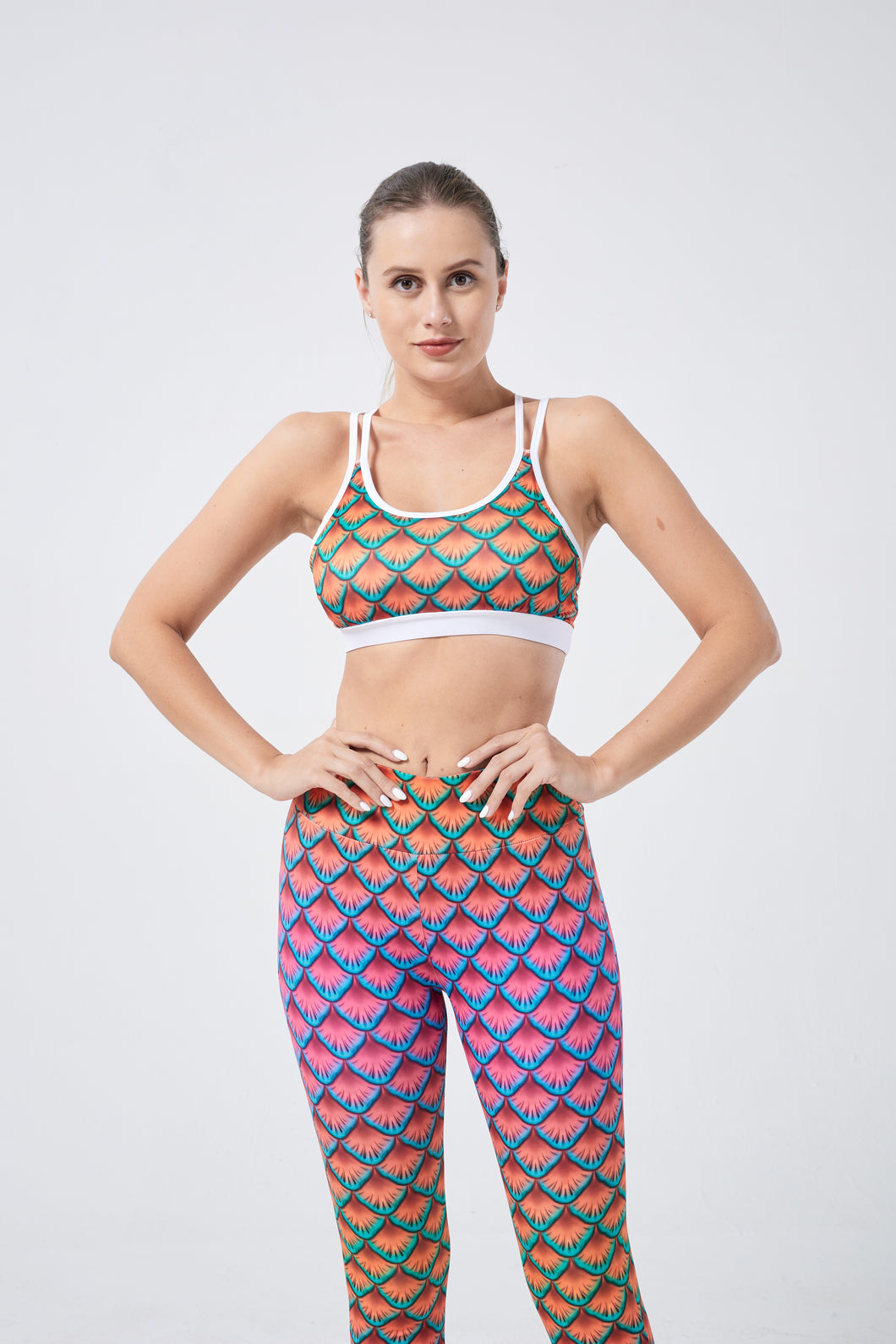 Scale Print Sports Bra