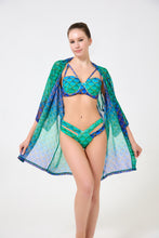 Load image into Gallery viewer, Scale Print Sheer Beach Cover-up
