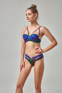 Scale Print Balconette Swim Top