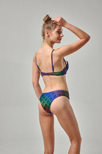 Scale Print Balconette Swim Top