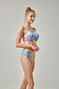 Scale Print Balconette Swim Top