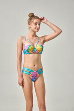 Load image into Gallery viewer, Rainbow Mayhem balconette swim top
