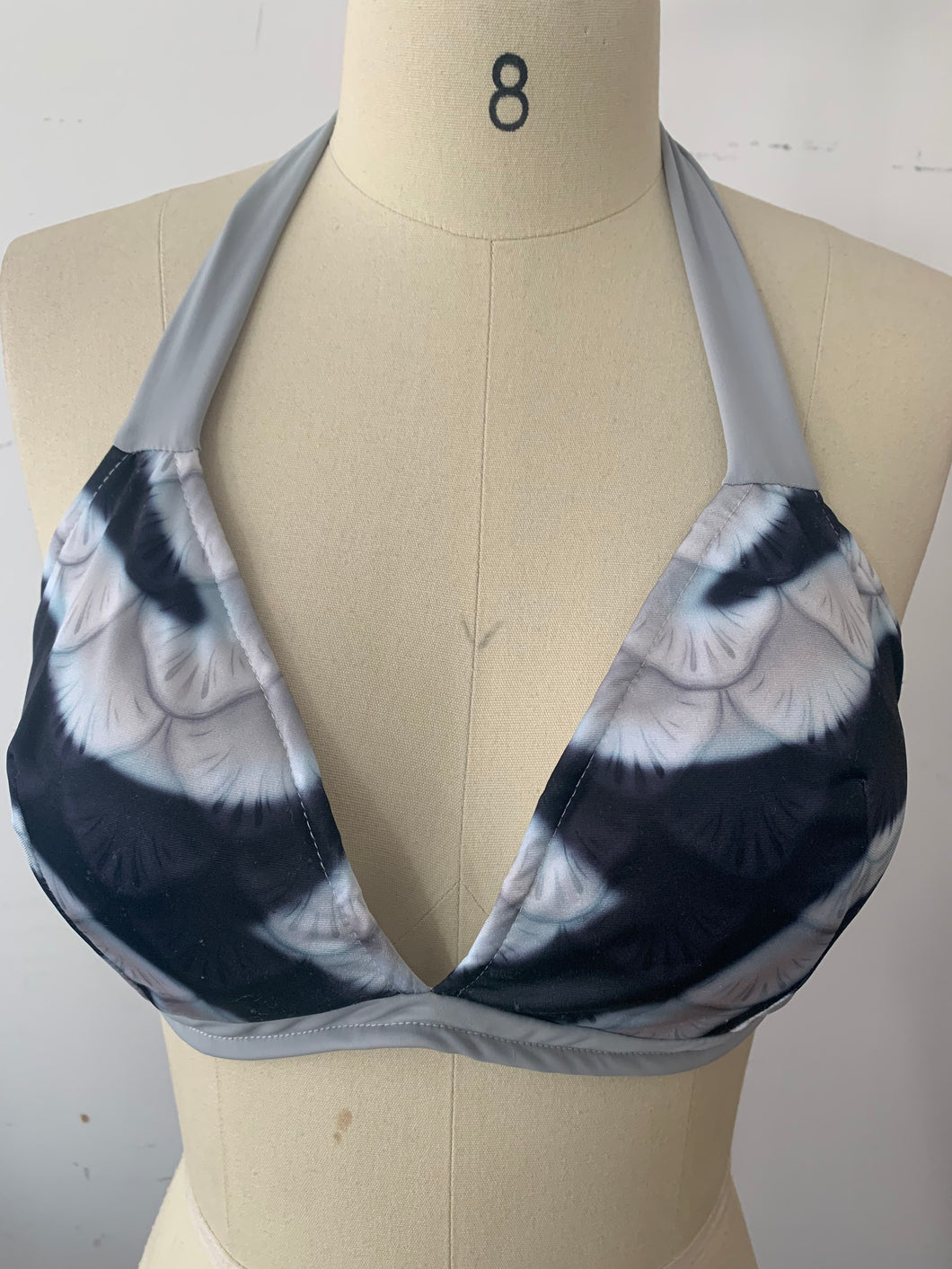 Monochrome Cardinal triangle bikini top
