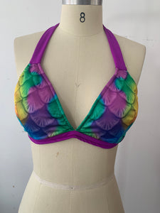 Rainbow Mayhem triangle bikini top
