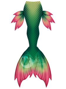 Spring Blossom swimmable mermaid tail [LEGACY FABRIC]